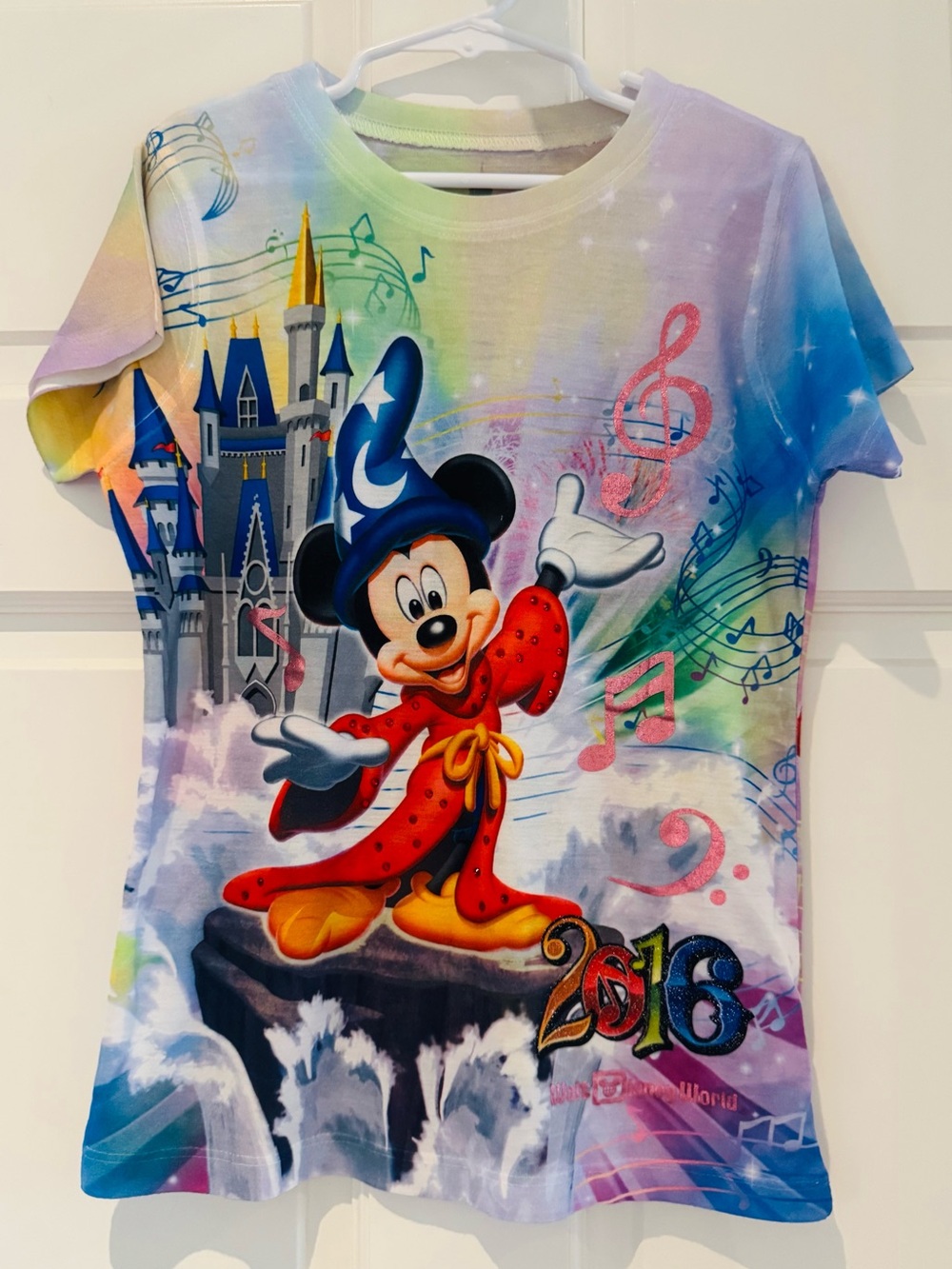 2016 Walt Disney World Disney Parks Sorcerer Mickey & Princesses Tee - Youth M